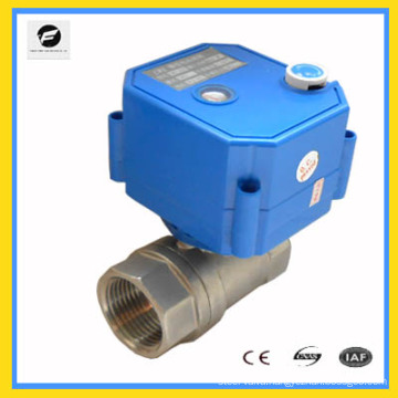 Mini electrical motor ball valve BSP CWX-25S low power SS304 1/4'' 1/2'' 3/4'' 1'' for Small equipment for automatic control